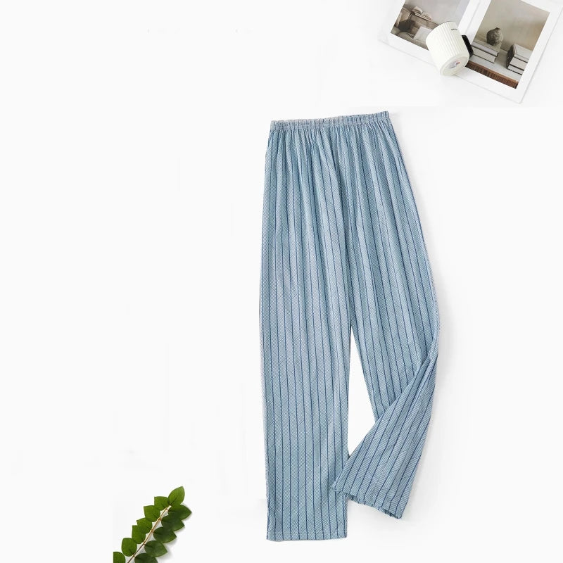 Pajama Pants Men's Pants Autumn and Winter 2025 New Printed Loose Pants Pure Cotton Spring & Fall Home Pants
