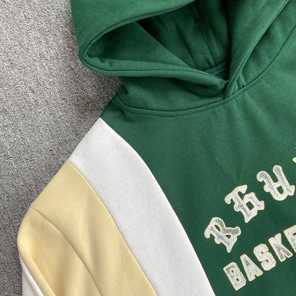 Fashionable Sports Suit Rhude Casual Shorts High-quality Splicing Color Blocks Thick Fabric Printed Hoodie