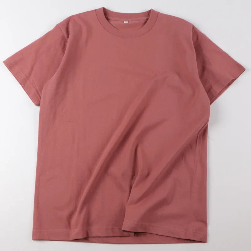 Bornladies 2025 Women's Summer 100% Cotton T-shirt Bottoming Basic Fashionable Solid Lady Short Sleeve Loose Tops Shirts