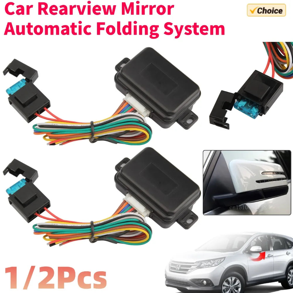 1/2Pcs Intelligent Automatic Car Rearview Mirror Folding System Rear View Auto Side Mirrors Folding Kit Modules Car Accessories