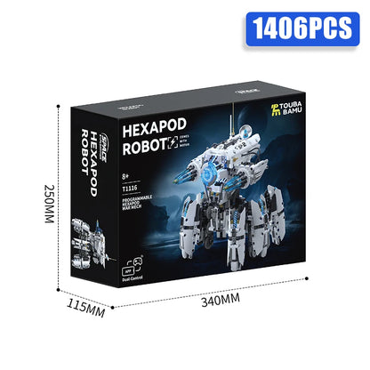Technical Programming Hexapod Robot Science Fiction War Machine Building Blocks City Remote Control Robots Bricks Toys Boys Gift