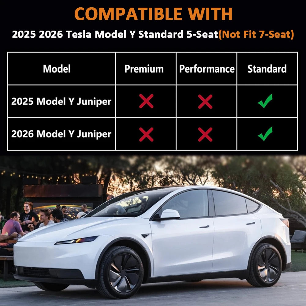 TPE Car Floor Mats for New Tesla Model Y Standard 2025+ Waterproof Cargo Liner Non-Slip Trunk Mats Foot Pads Luggage Mat ModelY