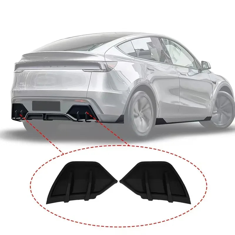 Rear Bumper Diffuser Lip For Tesla Model Y 2025 Juniper Rear Diffuser with Shark Fin Design PP Material Accessories