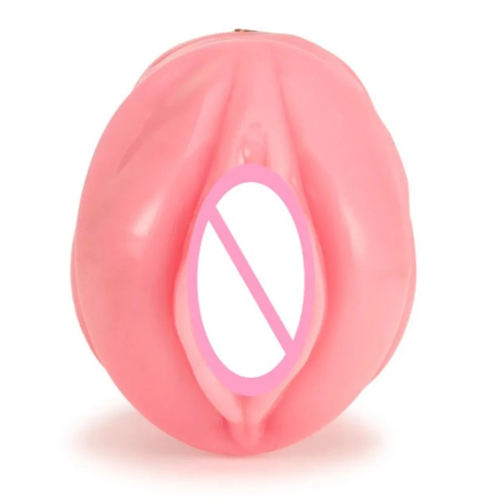 Soft Realistic Pussy Male Chastity Cage Lightweight Penis Bondage Gear Dick Cage with 4 Size Cock Rings CB Sex Toys for Man Gay