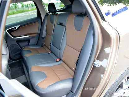 For Volvo XC60 I 2013 2014 2015 2016 2017 Vegan Nappa Leather Custom Car Seat Covers Full Set Interior Protector Accessories
