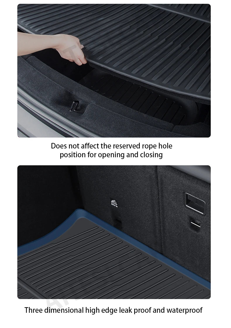 AITESLCAR for Tesla Model Y Juniper/Launch 2025 Rear Seat Backrest Protective Pad Cargo Liner Trunk Mat Anti-Kick Pad Accessori