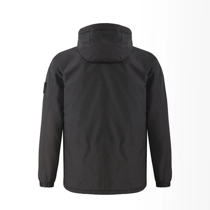 Intelligent Graphene Heating Jacket 8 Area USB Electric Heated Hooded Coat Washable for Men Winter Outdoor Sport Thermal Coat
