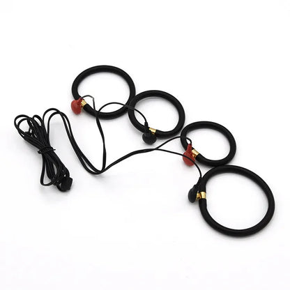 Electric Shock Bdsm Cock Sheath Ball Stretcher Host Cable E-stim Penis Ring Electro Sex Toy for Men Glans Testicle Loops Massage