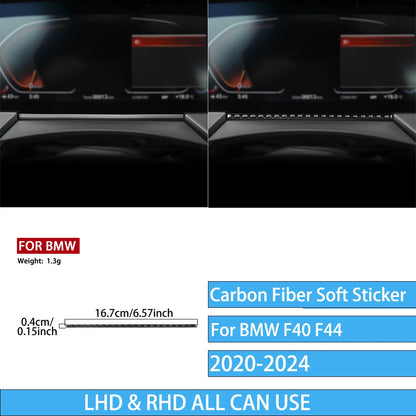 Real Carbon Fiber Car Accessories Black Trim Cover Soft Sticker For BMW 1/2 Series F40 F44 2020 2021 2022 2023 2024