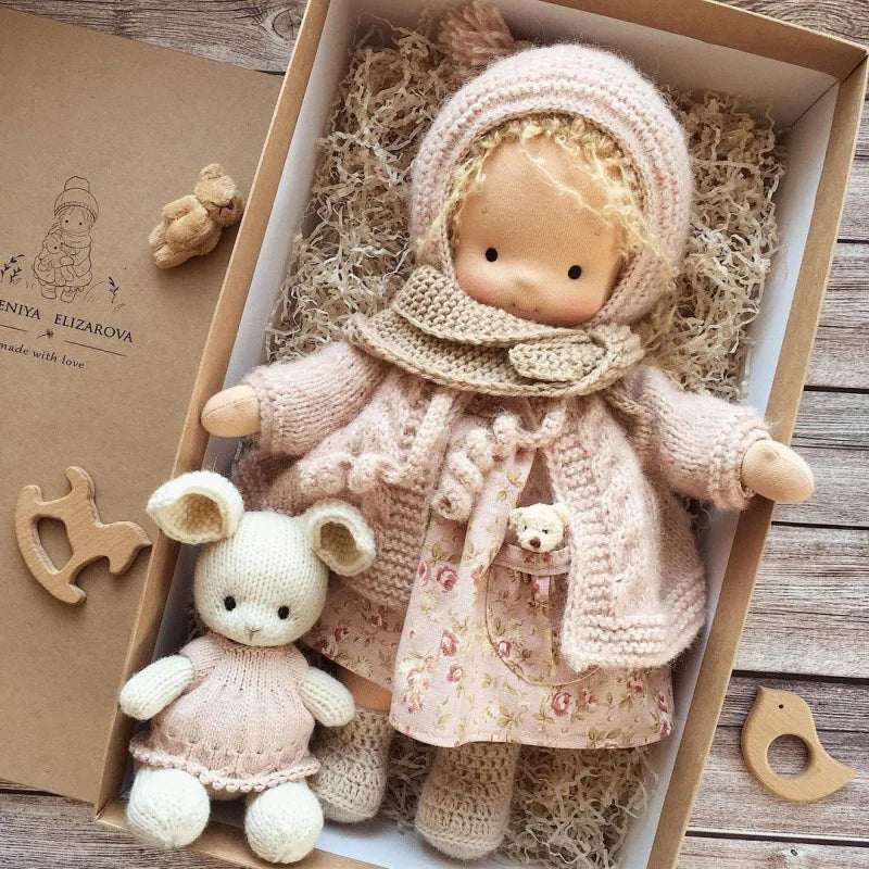 30cm New Waldorf Handmade Cotton Stuffed Plush Doll Kawaii Anime Collection Model Room Decoration Festival Gift Adults Toys