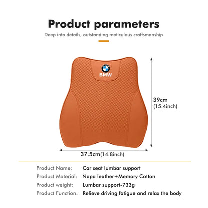 Car Headrest Lumbar Support Pad Seat Back Pillow Auto Interior Accessories For BMW E87 E70 E91 E30 G20 E92 E93 E60 E46 E90 G30