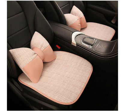 Bear Plush Seat Cushion Cover Universal Skin-Friendly Cute Soft Car Pillow Case Autumn Winter Decorative Seat Accessories