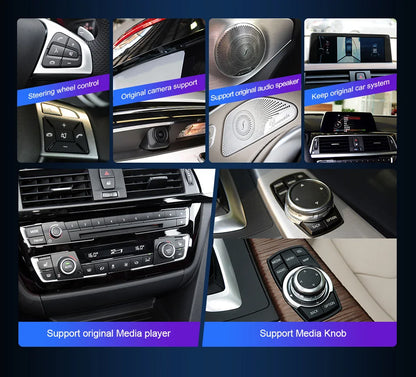 Wireless Carplay Android 14 For BMW F20 F30 F21 F22 F31 F32 F33 F34 F36 NBT EVO Multimedia Player Auto Radio Screen GPS