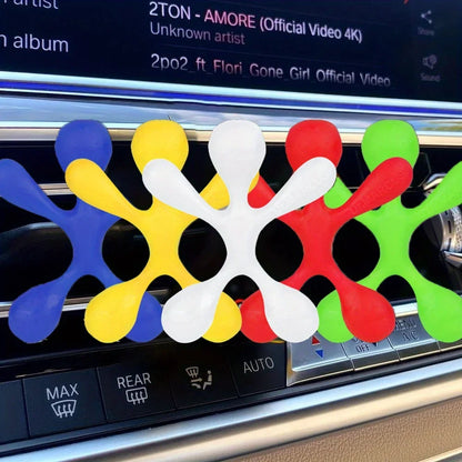 Car Air Vent Aromatherapy Clips with Hanging Rope Design Colorful Silicone Diffuser Holders Universal Fragrance Accessories