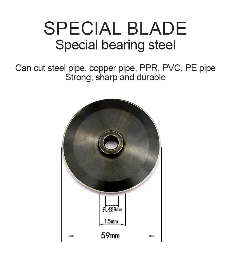 Metal Scissor 14mm-200mm PVC PP PE Bearing Copper Tube Plumbing Cutting Tool Roller Type Stainless Steel Manual Tube Cutter