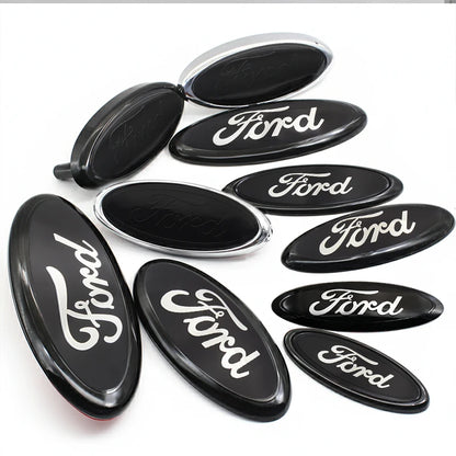 Car Logo Badge Front Rear Grille Hood Bonnet Trunk Emblem Stickers For Ford Focus Mondeo Edge Ecosport Ranger Fiesta Fusion Kuga