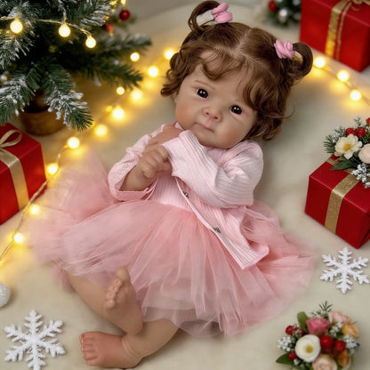 BZDOLL 45 CM Lovely Reborn Baby Doll Lifelike Vinyl Limbs Cloth Body Sweet Doll Kid Fashion Birthday Gift Play House Bedtime Toy