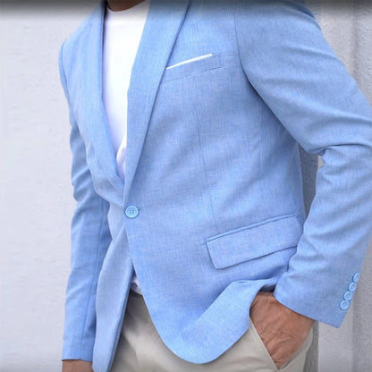 Men's Suit Men's Blazer Men's Summer Casual Suit Blazer Single Button Suit Jacket for Weddings Daily Office Outdoor Occasions