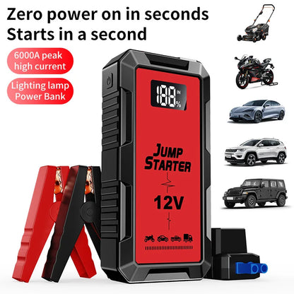Car Emergency Jump Starter Power Bank 12V 6000A Large Capacity Car Battery Ignition Tool CEUL With Digital Display