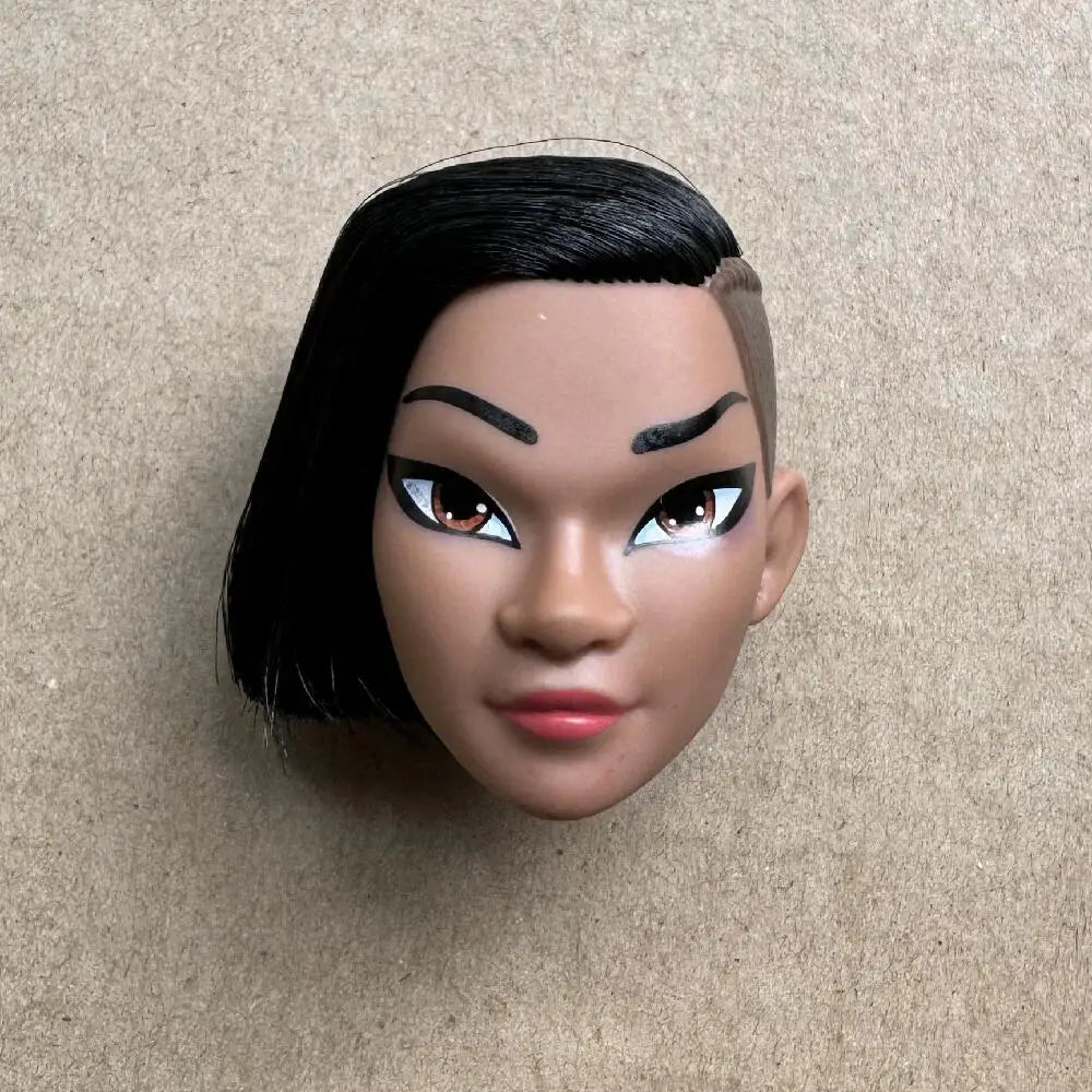 1/6 Vintage Doll Heads Mermaid Racer Super Model Princess For 30cm Solid Male Female Children Playing Birthday Gifts