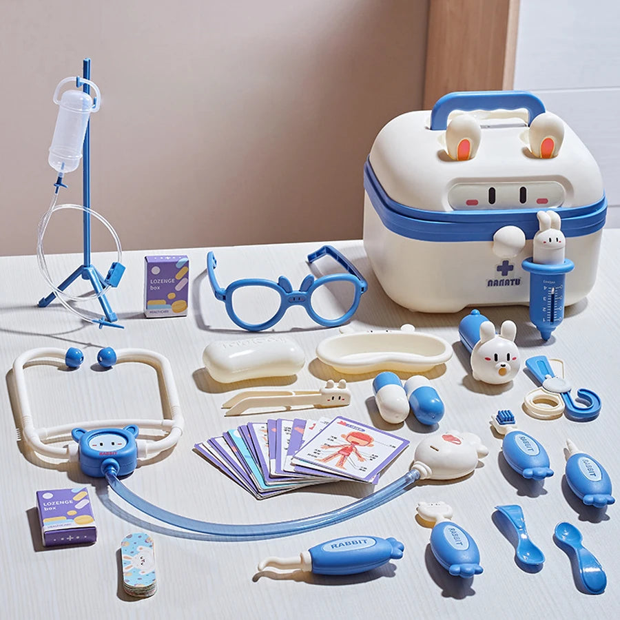Family Role Play Doctor Kit – Medical Toys for Kids with Stethoscope, Glasses & Tools, Fun Pretend Play Gift