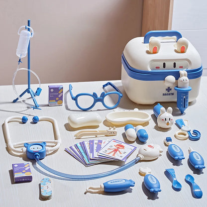 Family Role Play Doctor Kit – Medical Toys for Kids with Stethoscope, Glasses & Tools, Fun Pretend Play Gift