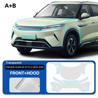 Paint Protection Film Clear Vinyl Gloss Self Healing Wrap Precut Full Car Anti-Scratch UV Protection For BYD Yuan UP ATTO 2 2024