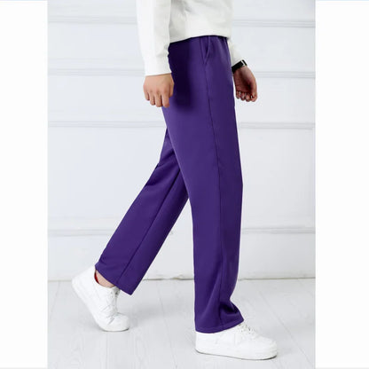 Purple Unisex New Track Pants Casual Sweatpants Mens Striped Bastic Trousers Straight Pants Joggers Simple Work Pants