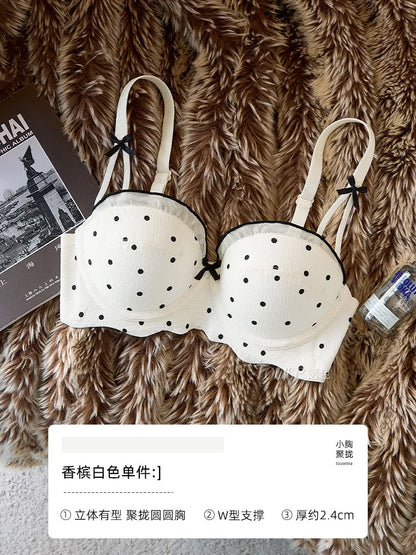 YUQI Elegant Lace Bra Set 2026 - Push Up Half Cup for Small Chest, Support & Anti Sagging, Sexy Back Design | Lingerie S-XL Suit