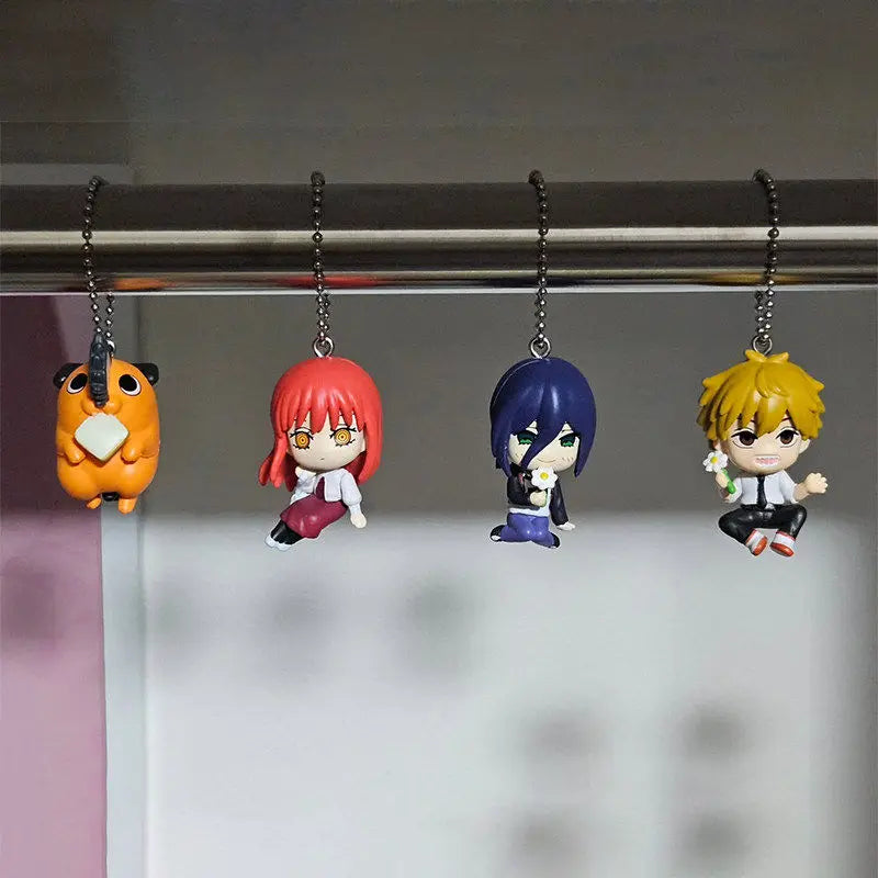 Chainsaw Man 3d Figure Keychain Anime Gashapon Pendant Reze Makima Denji Pochita Collectible Bag Decoration For Anime Fans