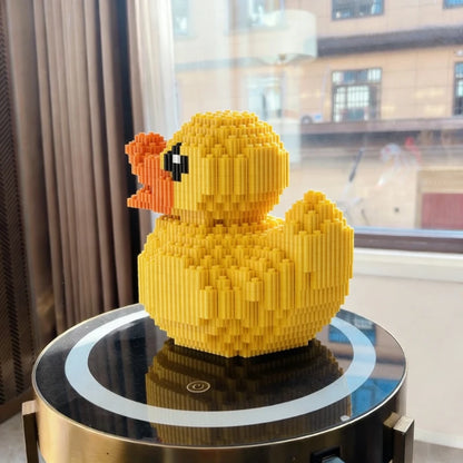 Yellow Duck Animal DIY Model Building Blocks Cartoon Pet Figures Bricks Creative Friend Girl Gift City Village