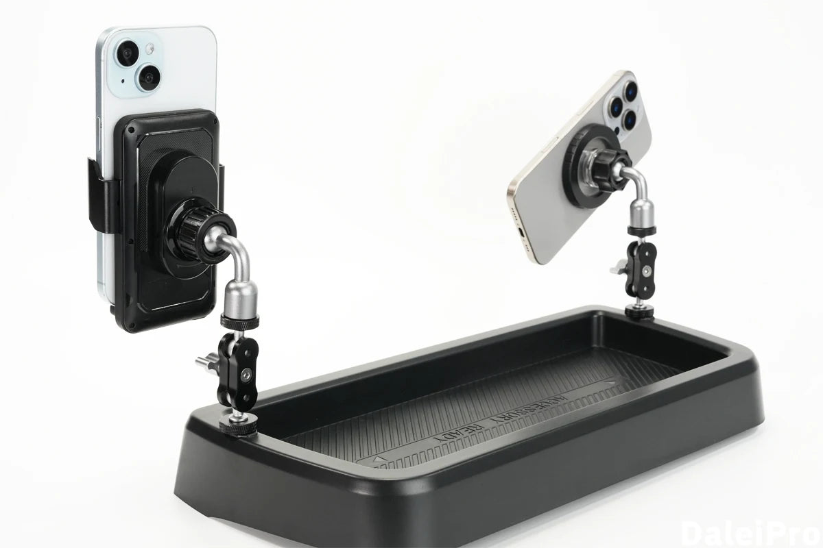 Double Car Phone Holder With Storage Box Base Magsafe Wireless Charger Phone Mount For Suzuki Jimny 2018-2024 2025 JB64 JB74