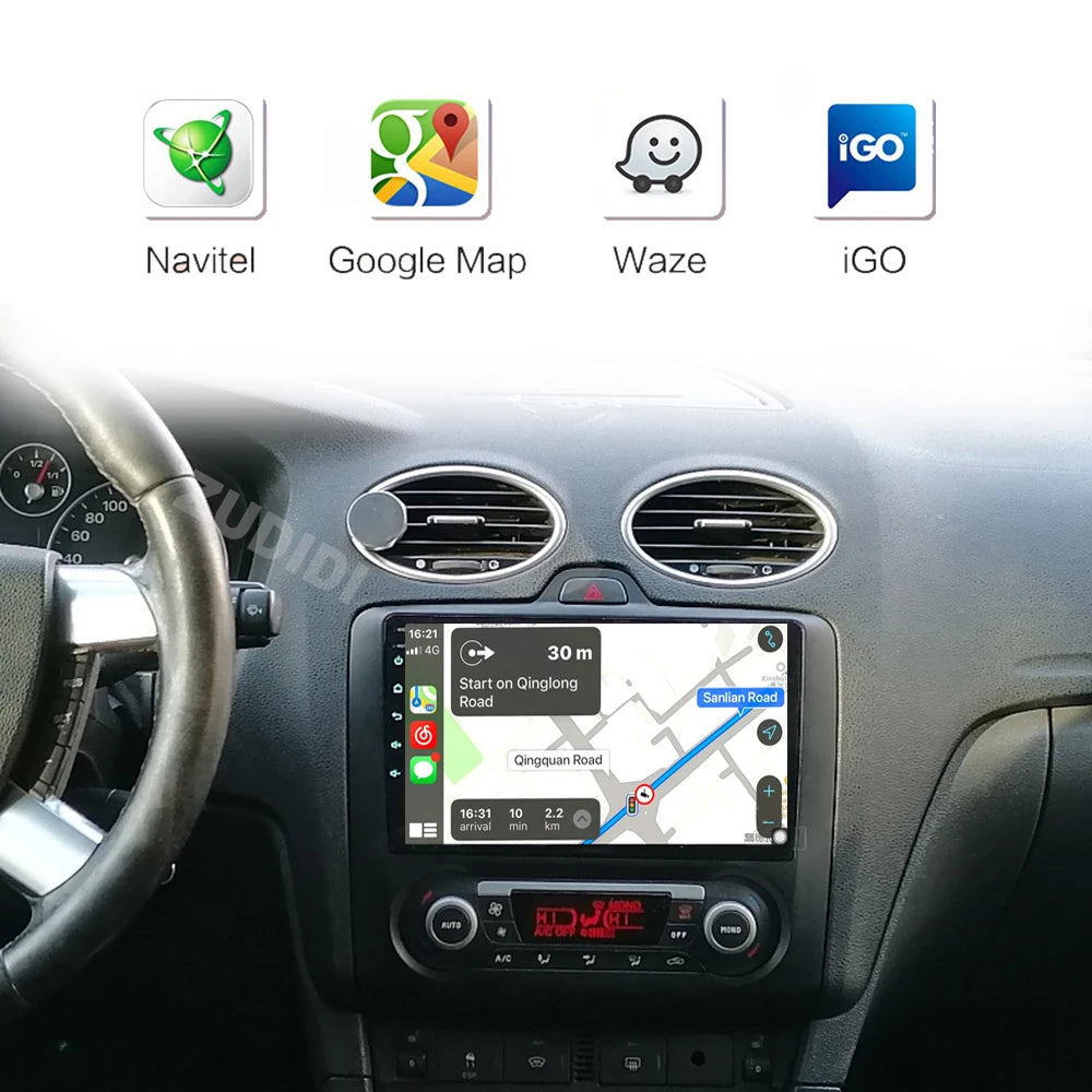 For ford focus 2 Mk2 2004-2008 2009 2010 2011 Android Auto GPS 2din autoradio GPS 2din DVR Android 16 Car Radio 4G+WIFI Carplay
