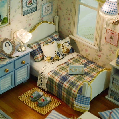Miniature Bedroom Dollhouse Set 3D Puzzle Model DIY Handmade Toy Set, Room and Bedroom Decoration Girl Birthday Gift