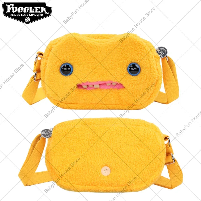 Original Fuggler Funny Ugly Teeth Monster Plush Toys Shoulder Bag Wide Eyed Weirdo Sphynx Cat Sir Belch Peluche Dolls Crossbags