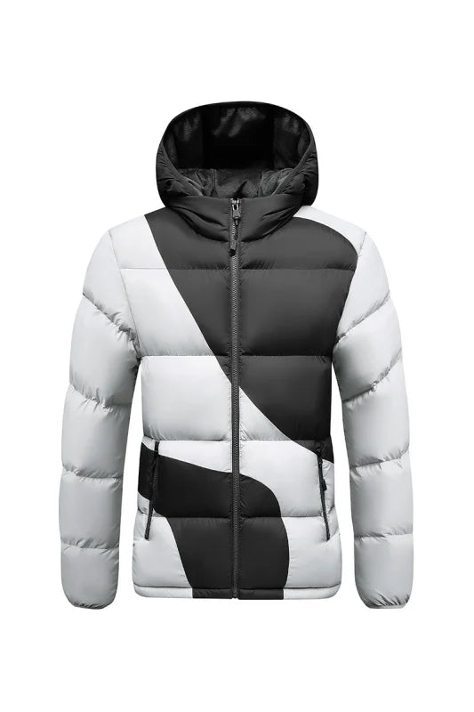 Graphene Self-Heating Men's Winter Jacket Thermal Auto Warm Up Thick Hooded Cotton Coat Outdoor Skiing Sports Loose Fit Parka