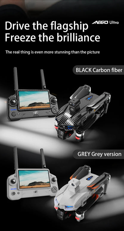 New AE60 Profesional GPS Drone With 8K Camera 3-Axis Gimbal 5G WiFi Brushless RC Quadcopter Screen Control Airdrop Security Dron