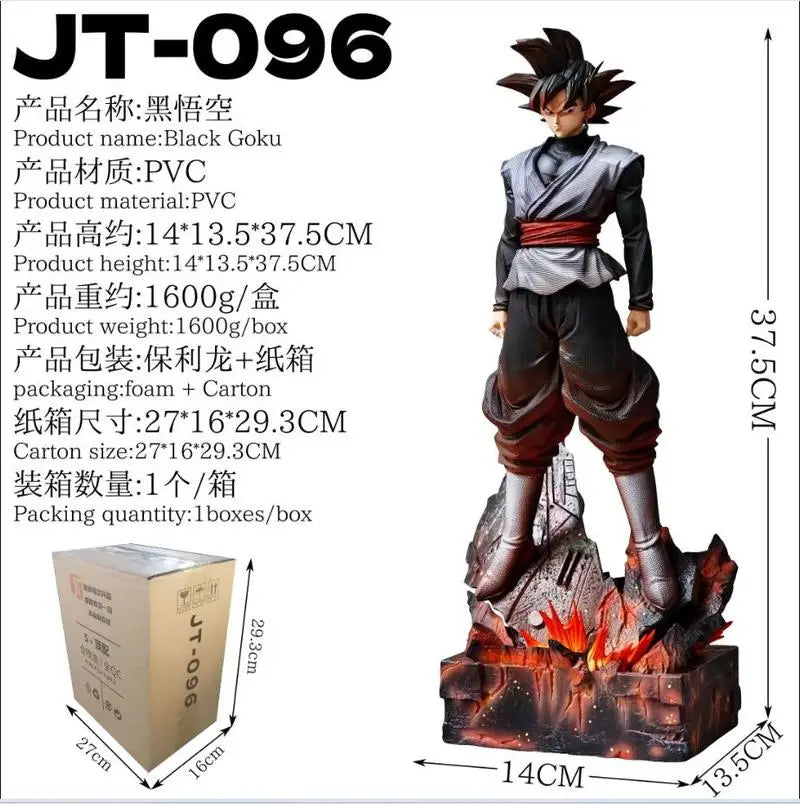 Jt Studio Goku Black Figure Dragon Ball Zamasu 38cm Anime Pvc Statue Desktop Ornament Collection Model Toy Gift In Stock