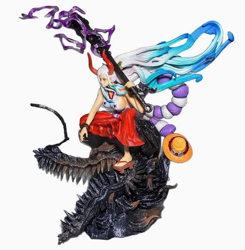 One Piece Yamato Gk Figure Pvc Anime Statue Pretty Girl Figurine Desktop Decoration Exquisite Collectible Model Home Decor Gift