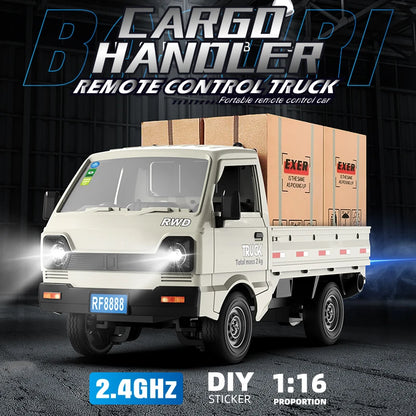 1:16/1:18 RC CAR Simulation With Spray Lights Drift Climbing Truck LED Light Haul Cargo Remote Control Electric Toys For Child