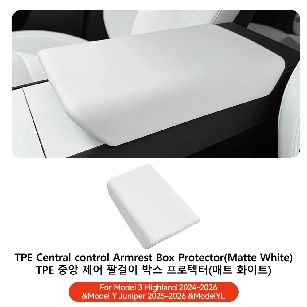 YZ For Tesla Model 3 Y YL Juniper Highland Armrest Pad Soft Case Center Console Box Cover Aanti-scratch 2026 Accessories
