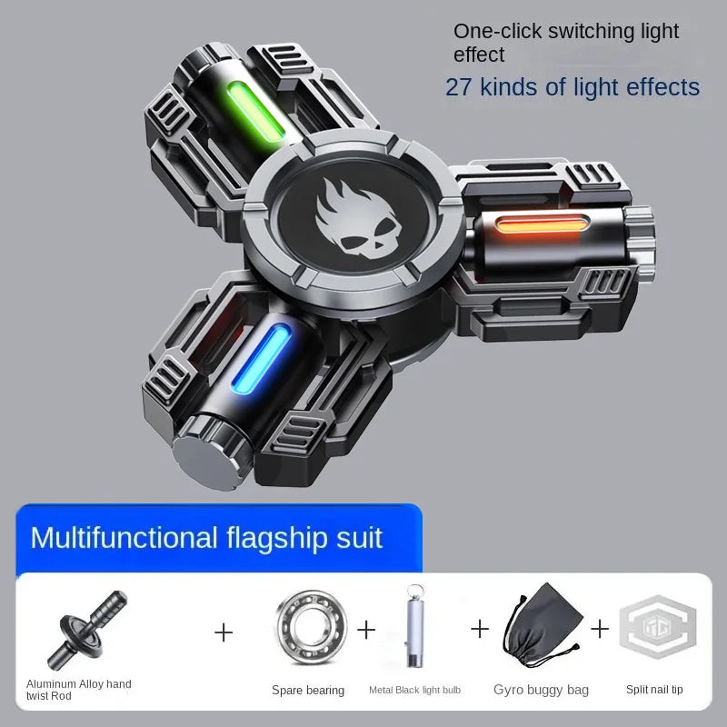 Fidget Toys Metal Hand Spinner Desk EDC Gyro Luminous Gyro Scope Stress ADHD Relief Creative Toys for Men Adults Kids Antiestres