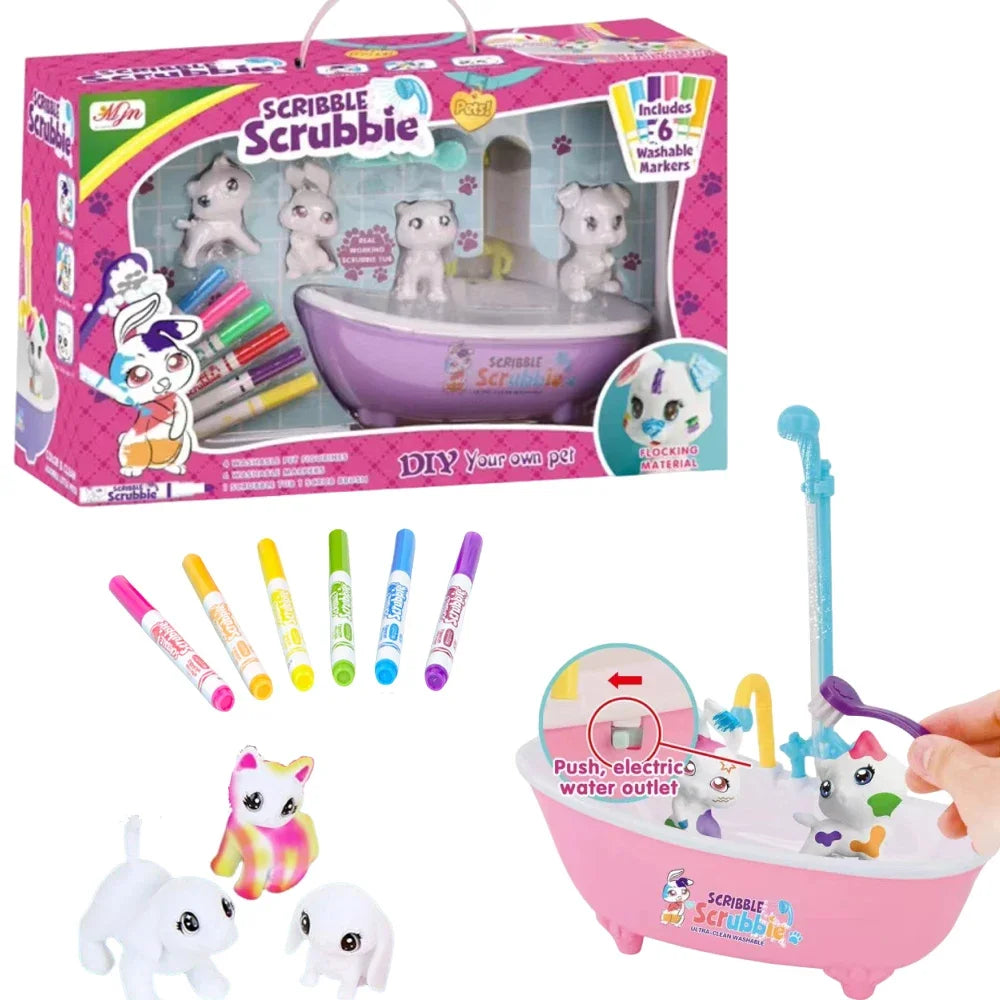 Kids Magic Zoo Coloring Toy Washable DIY Doodle Animal Toy Kids Arts and Crafts Toy Age 3+