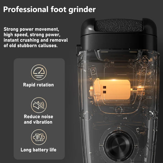 USB rechargeable callus remover, household electric foot grinder, portable foot cleaner, heel dead skin and callus removal tool