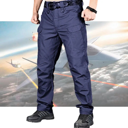 S-6XL Men's Tactical Cargo Pants Outdoor Casual Sports Pant Hiking Fishing Waterproof Multi-pocket Men Trousers for Work