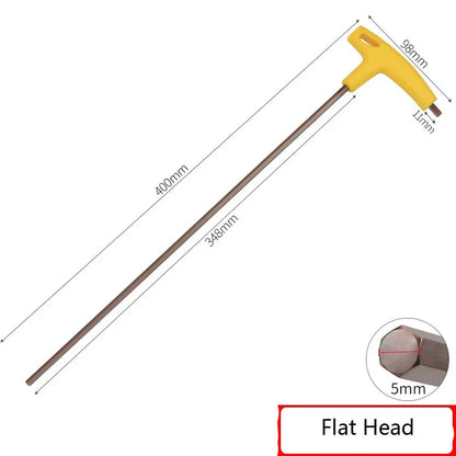 400mm Length 3-10mm Hex Key Wrench  T-Handle Spanner Flat/Ball Head Socket Screwdriver Allen Hex Wrench Hand Tool Extra Long Arm