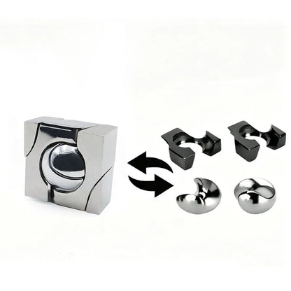 Magic Ball Cast Metal Brain Teaser Puzzle IQ Challenge Disentanglement Educational Mind Toys For Kids Boys Girls Adults