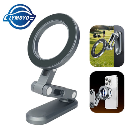Metal Magnetic Universal Car Phone Holder Foldable Phone Stand Mount GPS Support Fit All phone USE For Gym Outdoor Selfie Office