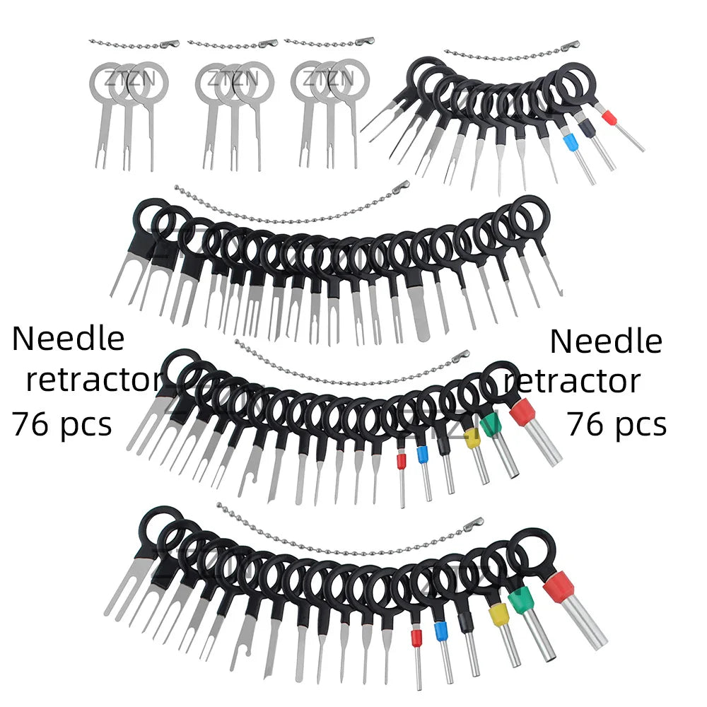 Car Terminal Removal Tool Kit - Wiring Harness Connector Pin Extractor Set with Storage Case for Automotive Electrical Repair