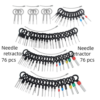 Car Terminal Removal Tool Kit - Wiring Harness Connector Pin Extractor Set with Storage Case for Automotive Electrical Repair